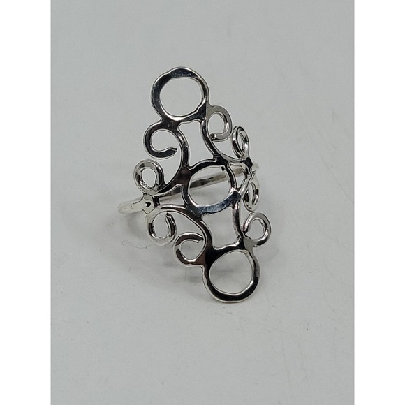 The Unbranded Brand Jewelry - Sterling Silver Lace Style Mid Finer Womens Ring Size 5.5